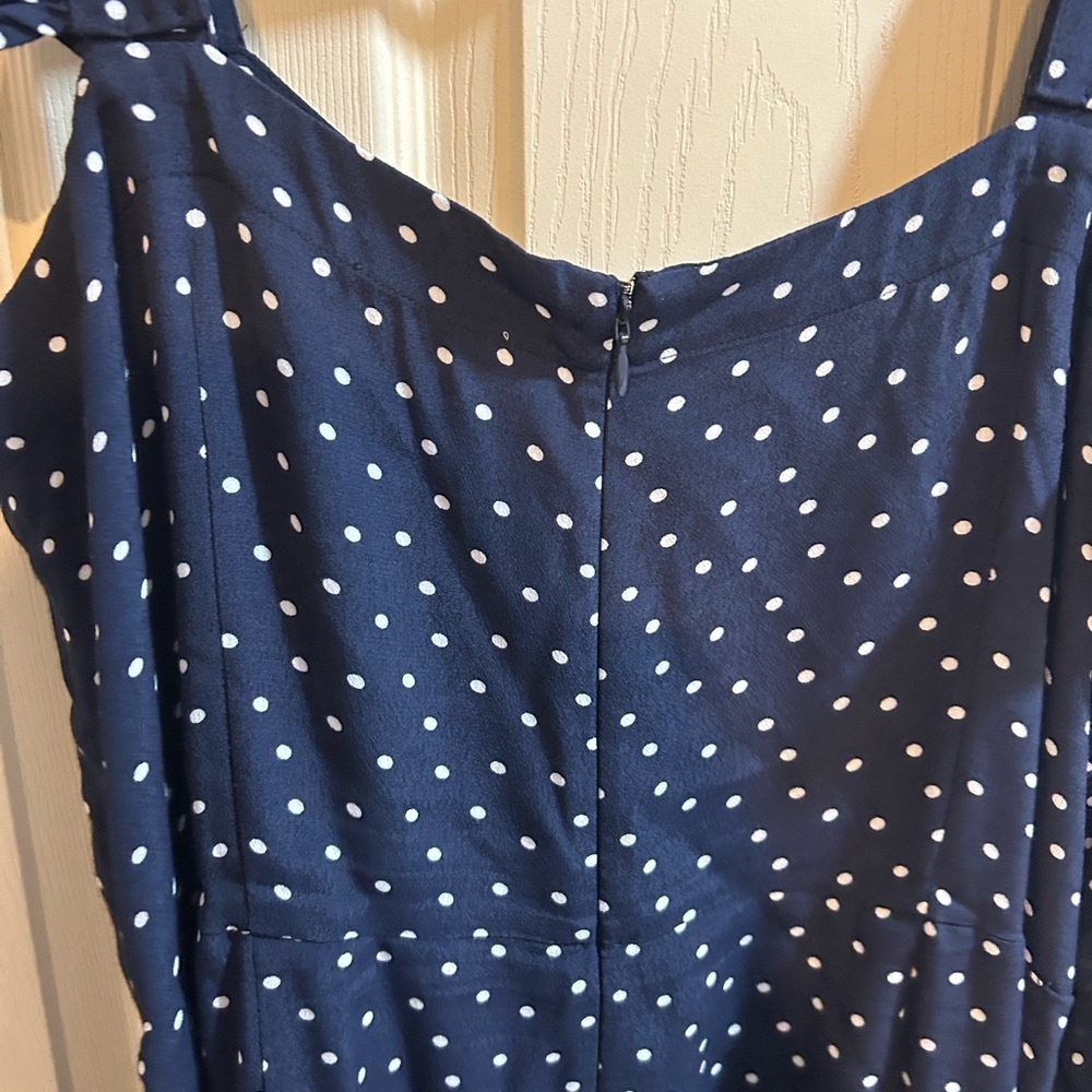 LOFT Navy and White Maxi Dress - Picture 5 of 7